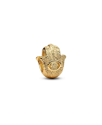 Pandora Gold Tone Textured Hamsa Hand Mini Charms