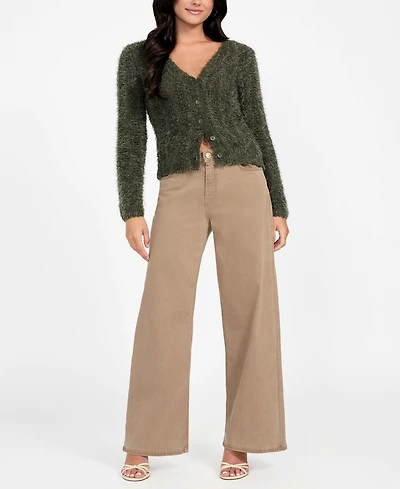 Guess Women's Bea Open Stitch Long Sleeve Cardigan Sweater