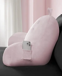Juicy Couture Backrest Polyester Pillow with Pocket, 30" x 17"