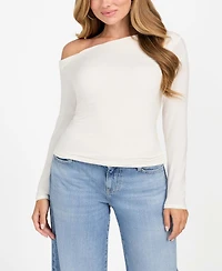 Guess Women's Julianna Long-Sleeve Asymmetric Top