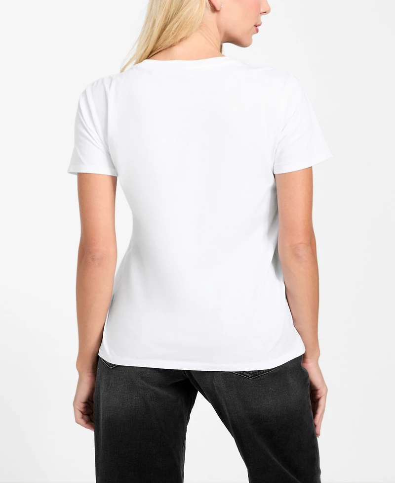 Guess Women's Tiger Face Easy Short Sleeves T-Shirt