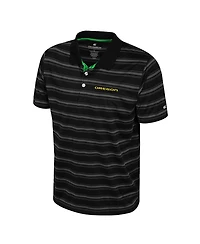 Colosseum Men's Black Oregon Ducks Milk Steak Polo Shirt