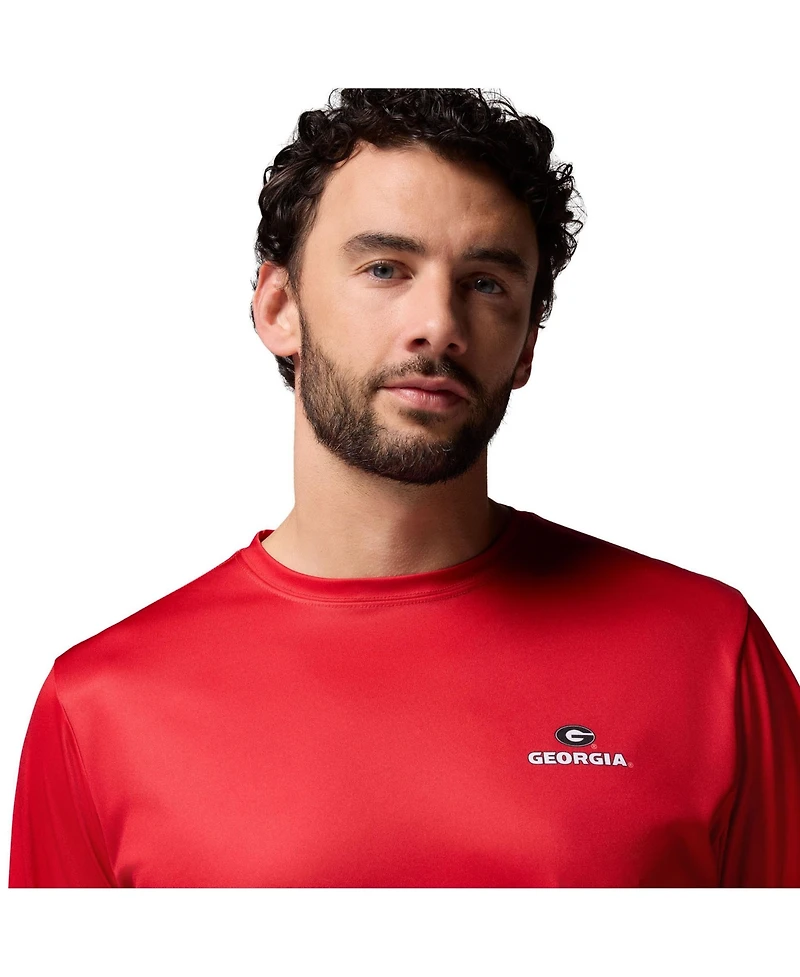 Columbia Men's Red Georgia Bulldogs Phg Terminal Shot Long Sleeve T-Shirt