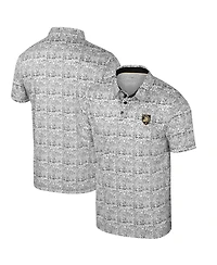 Colosseum Men's White Army Black Knights It's Time Allover Print Polo Shirt