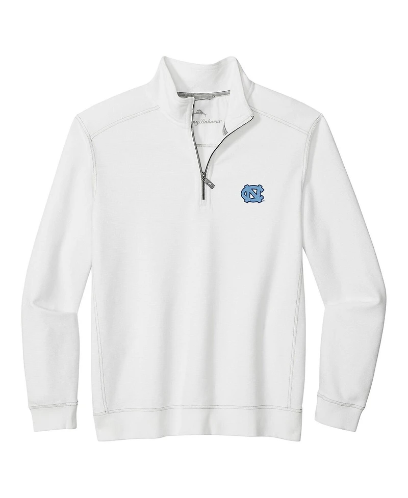 Tommy Bahama Men's White North Carolina Tar Heels Montego Bay Half-Zip Jacket