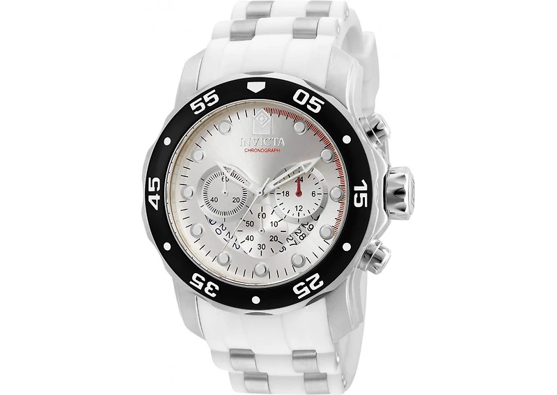 Invicta Men's 20290 Pro Diver Quartz Chronograph Silver Dial Watch