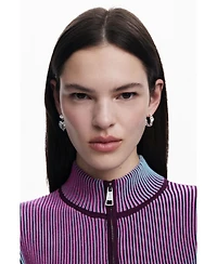 Desigual Women's Vertical striped zipper cardigan