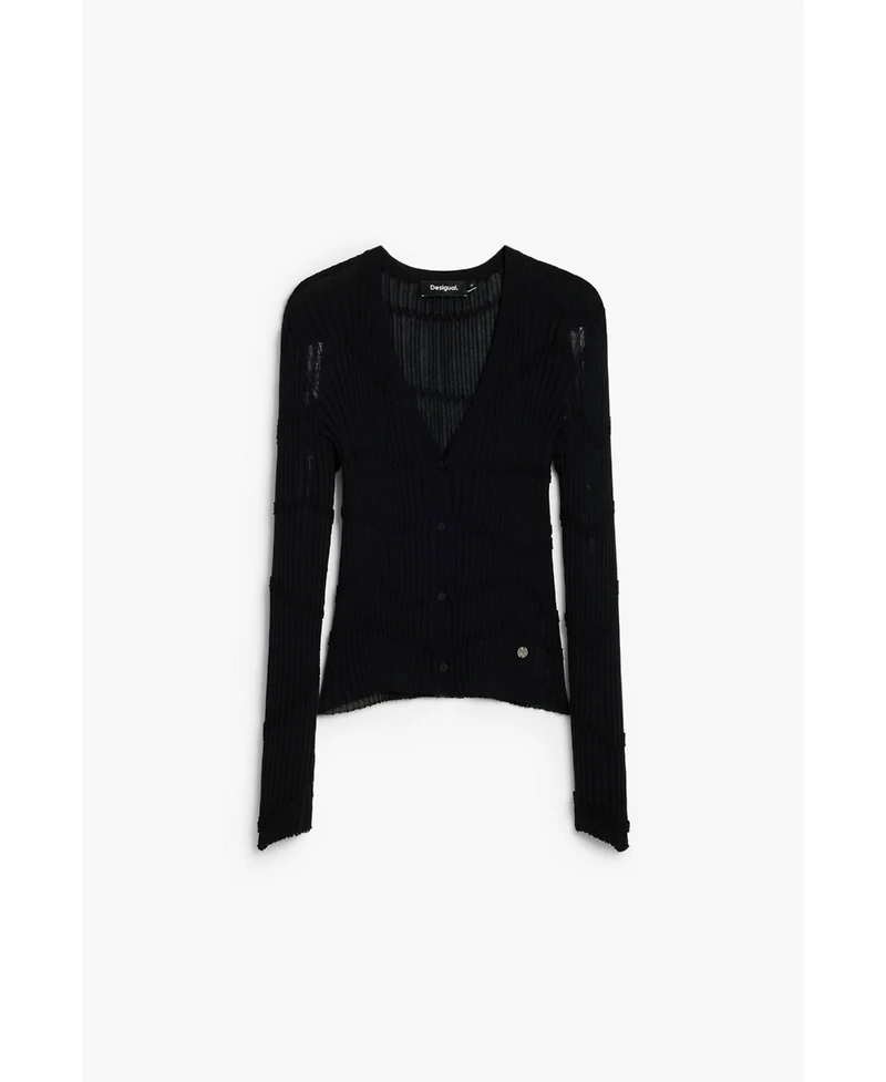 Desigual Women's Fitted textured cardigan
