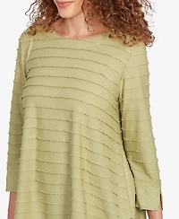 Ruby Rd. Petite Scalloped Jacquard Knit Top