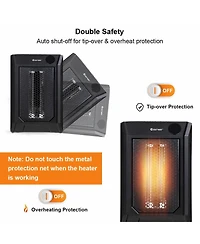 1500W Portable Electric Space Heater with 2H Timer Led Remote Control Room Office