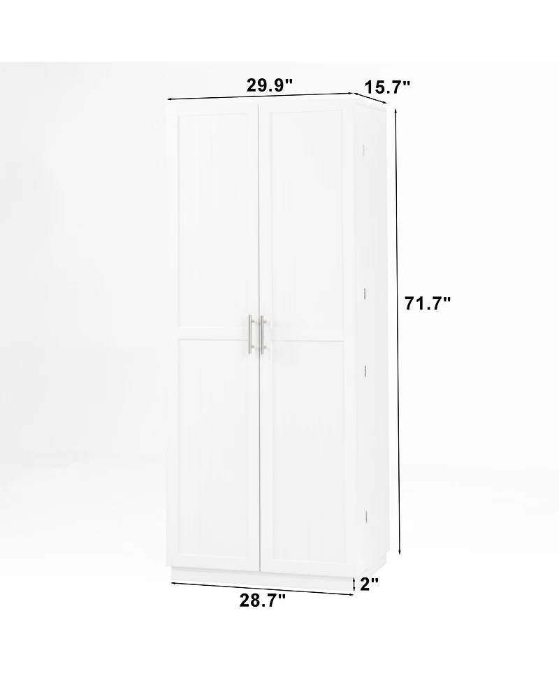 Casainc Kitchen Pantry Cabinet with Doors and Adjustable Shelves for Dining or Living Room