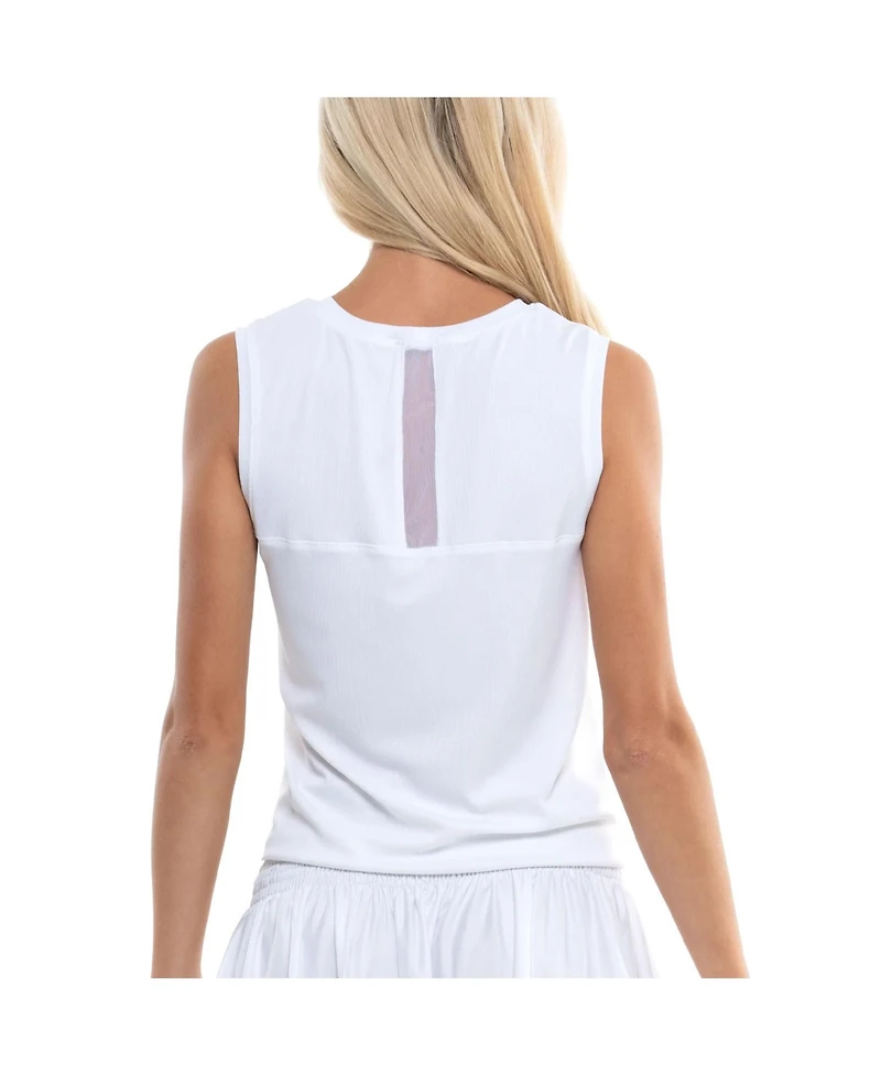 Lucky Love Twist Front Womens Tennis Tank Top