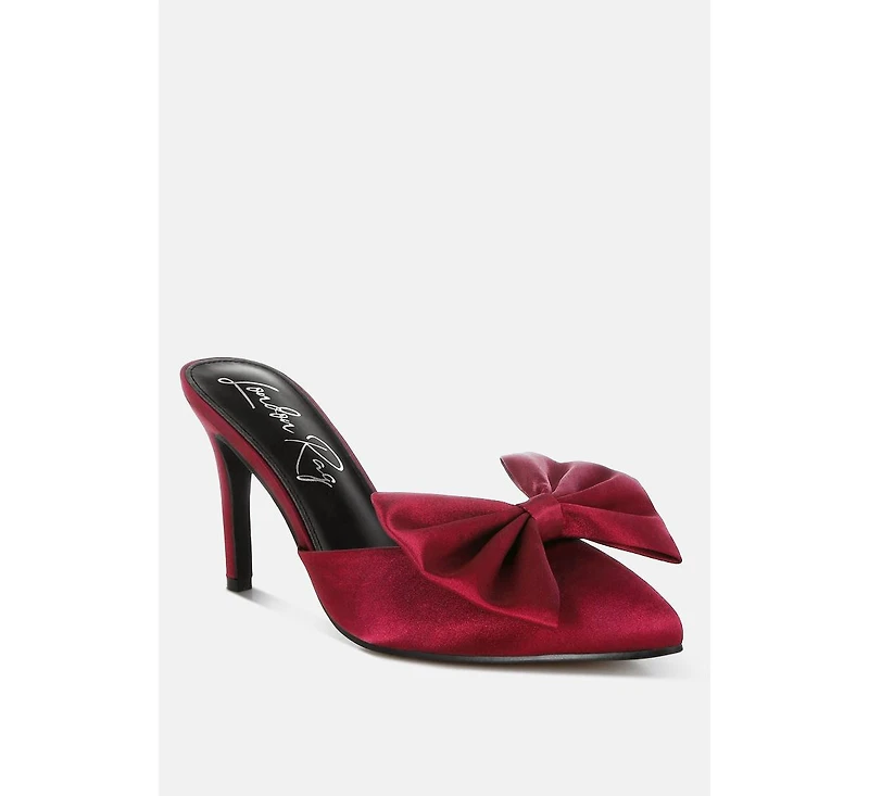 London Rag Sidonie Bow Detail Stiletto Mules Women
