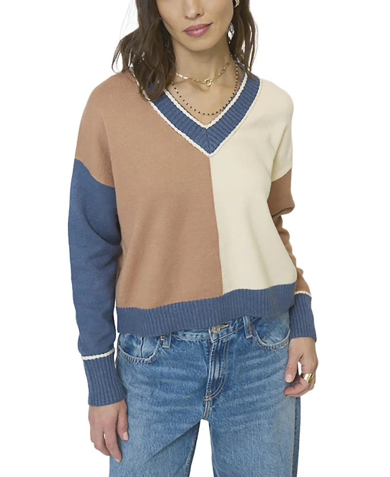 Central Park West Women's Myra Colorblocked Vneck