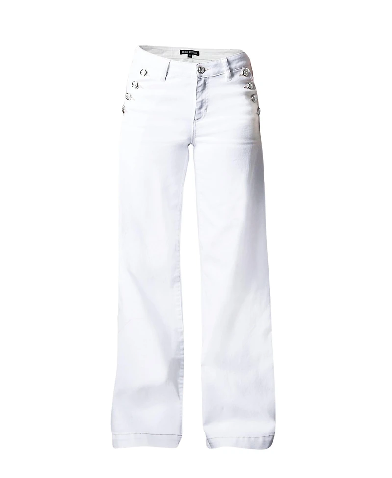 Blue Revival Women's Ariana Mid-Rise Wide-Leg Jeans