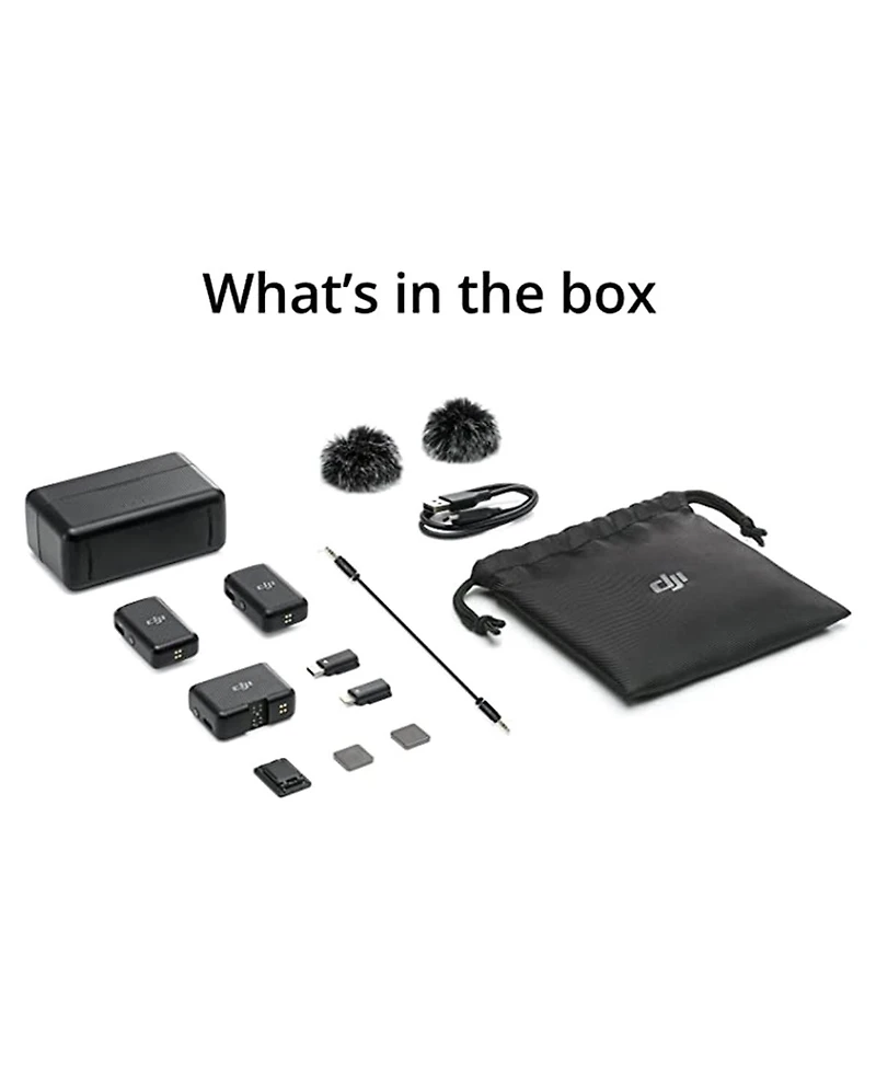 Dji Dji Mic Dual-Transmitter Compact Digital Wireless Microphone System/Recorder for Camera & Smartphone (2.4 GHz)