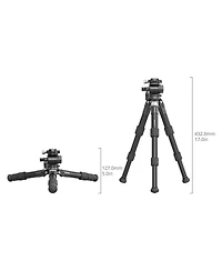 SmallRig 3-Section Heavy-Duty Carbon Fiber Tabletop Tripod with Video Head, Black