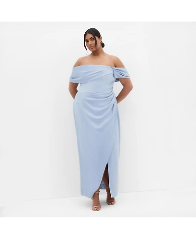 City Chic Plus Paloma Off Shoulder Maxi Dress
