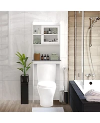 Casainc Modern Over the Commode Space Saver Wood Storage Cabinet for Bathroom