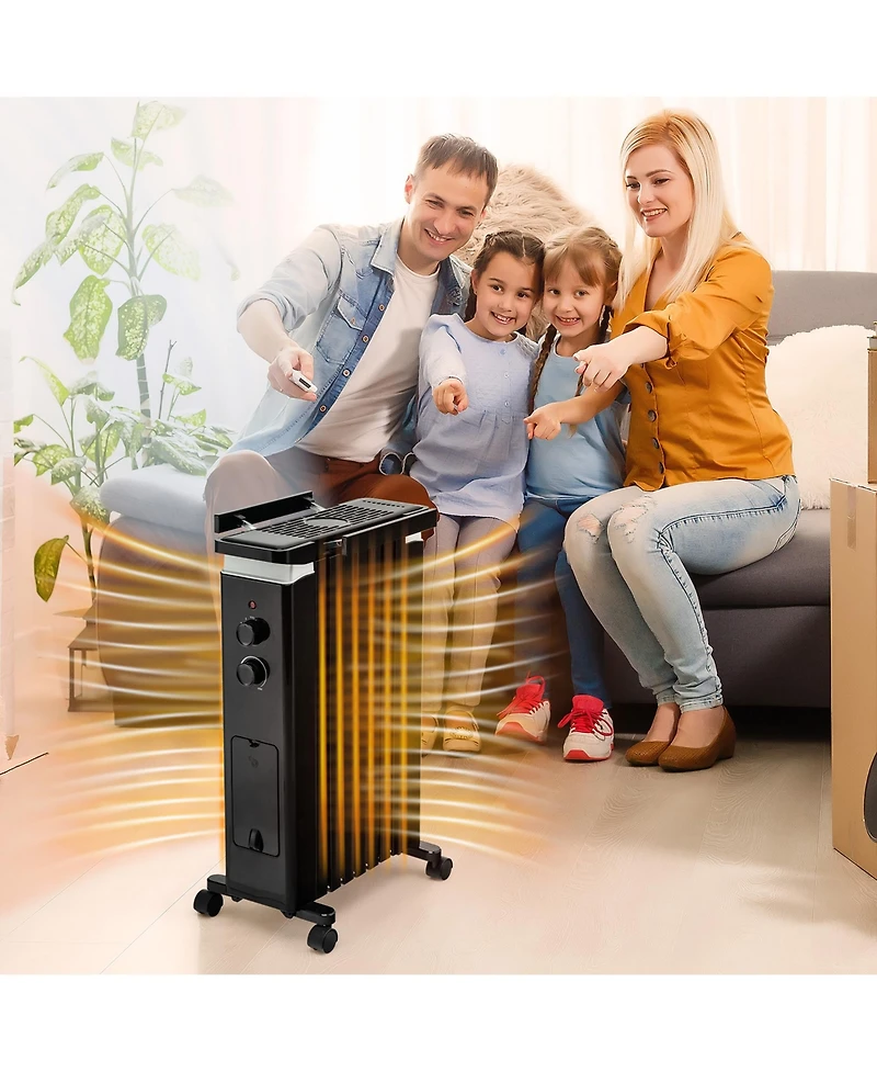 1500W Oil Filled Radiator Heater Electric Space Heater