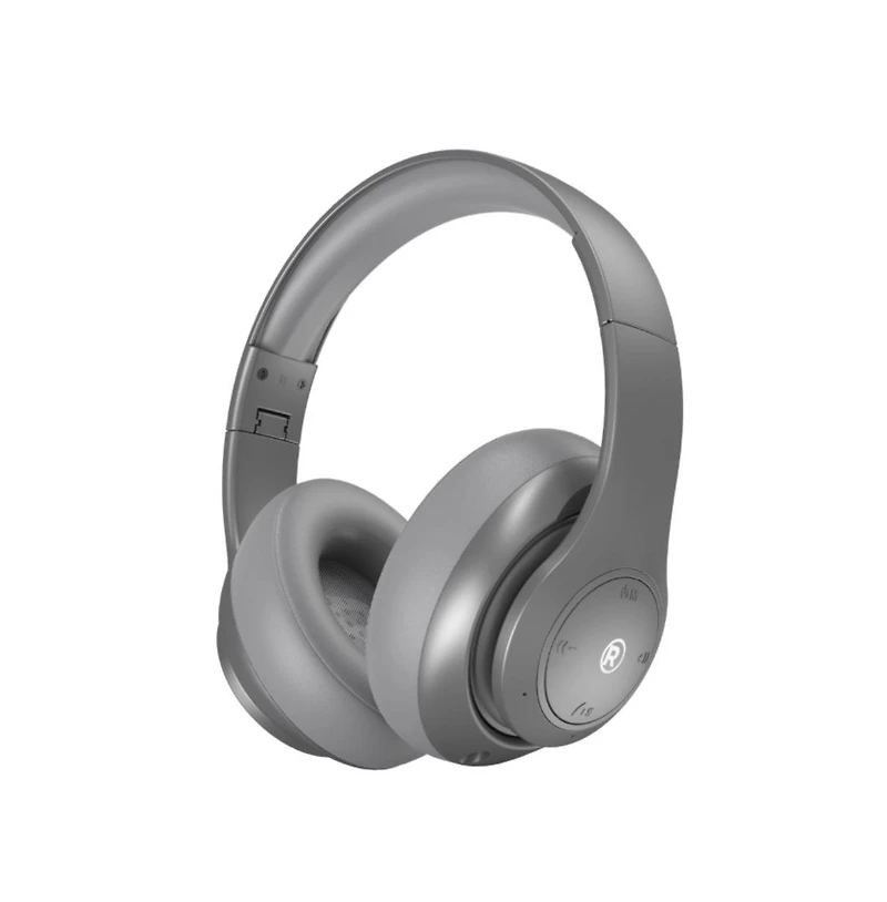 RadioShack Bluetooth 5.4 Over The Head Headphones With On-Ear Controls and 400 Mah Rechargeable Battery 3304404 Silver