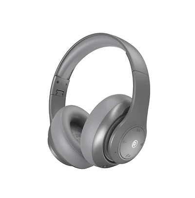 RadioShack Bluetooth 5.4 Over The Head Headphones With On-Ear Controls and 400 Mah Rechargeable Battery 3304404 Silver