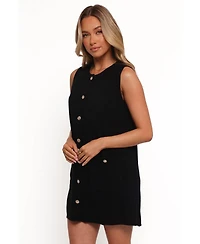 Petal and Pup Velvette Mini Button Down Dress