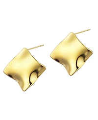 Adornia Tarnish Resistant Gold Wave Stud Earrings