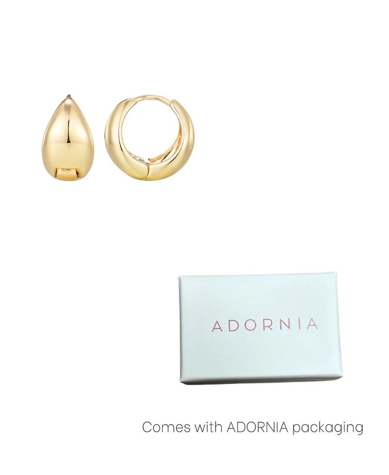 Adornia Gold Plated Purse Hoop Earrings