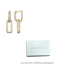 Adornia Gold Crystal Single Link Drop Earrings