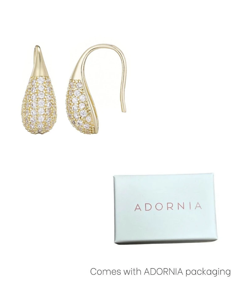 Adornia Gold Cubic Zirconia Teardop Wire Earrings