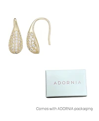Adornia Gold Cubic Zirconia Teardop Wire Earrings