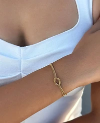Adornia Tarnish Resistant Gold Knotted Rope Chain Bracelet