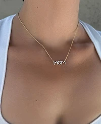 Adornia Gold Cubic Zirconia Mom Necklace