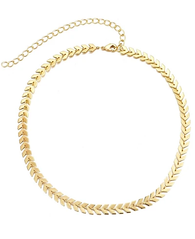 Adornia Gold Adjustable Fishtail Chain Choker Necklace