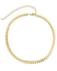 Adornia Gold Adjustable Fishtail Chain Choker Necklace