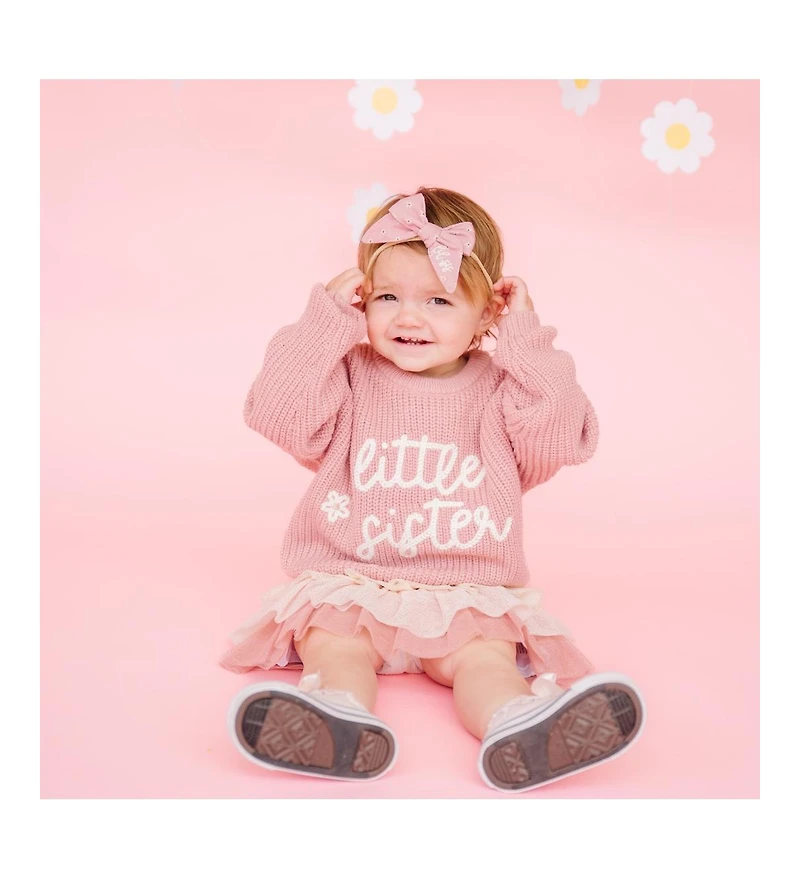Sweet Wink Little Girls Sister Knit Sweater