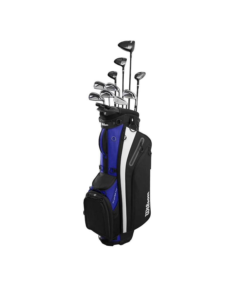 Wilson Player Fit Mens Left Hand Steel Complete Stand Golf Set - Standard / Regular / Black/Blue/White