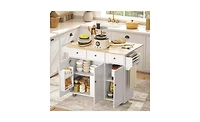 Slickblue Stylish Kitchen Island Kitchen Cabinet and Storage Cabinet for Efficient Kitchen Space