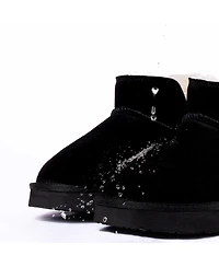 Minnetonka Women's Mavie Suede Slipper Ankle Booties
