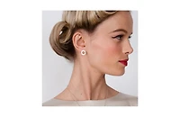 Lucy Quartermaine Art Deco Halo Studs in Gold Vermeil
