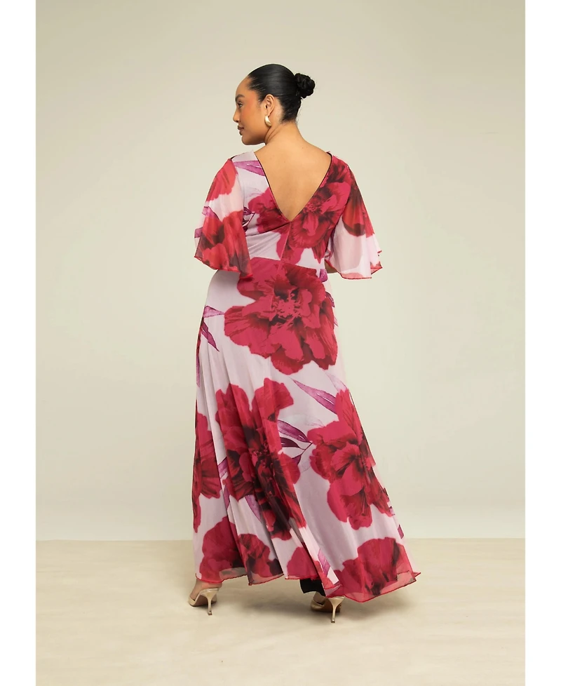 Fashion-szn Curve Plus Bold Floral Maxi Dress