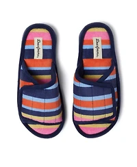 Dearfoams Women's Mickey Terry Adjustable Shower Slide House Slipper