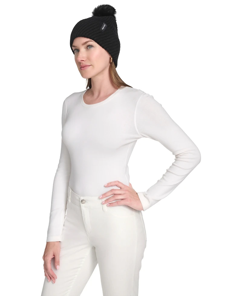 Calvin Klein Rib Pom Beanie
