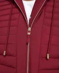 Tommy Hilfiger Plus Hooded Packable Puffer Coat