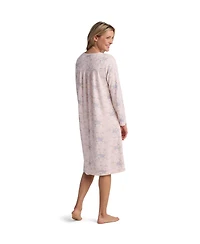 Miss Elaine Women's Printed Long Sleeve Gown