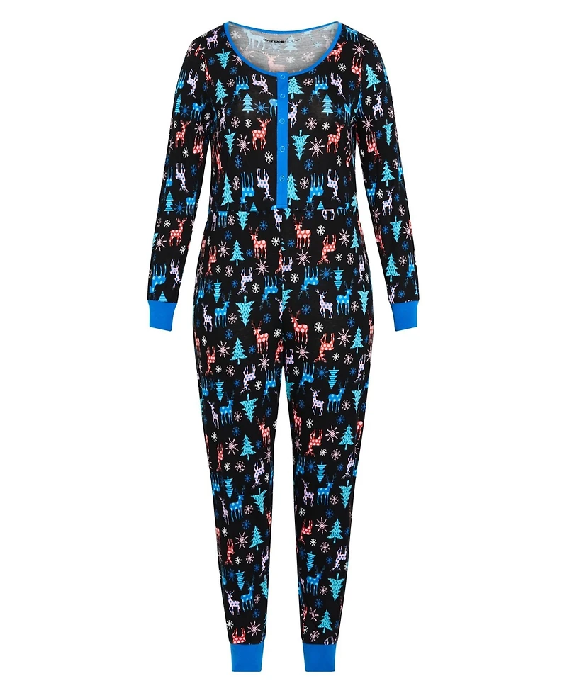 Avenue Women's Festive Print Onesie