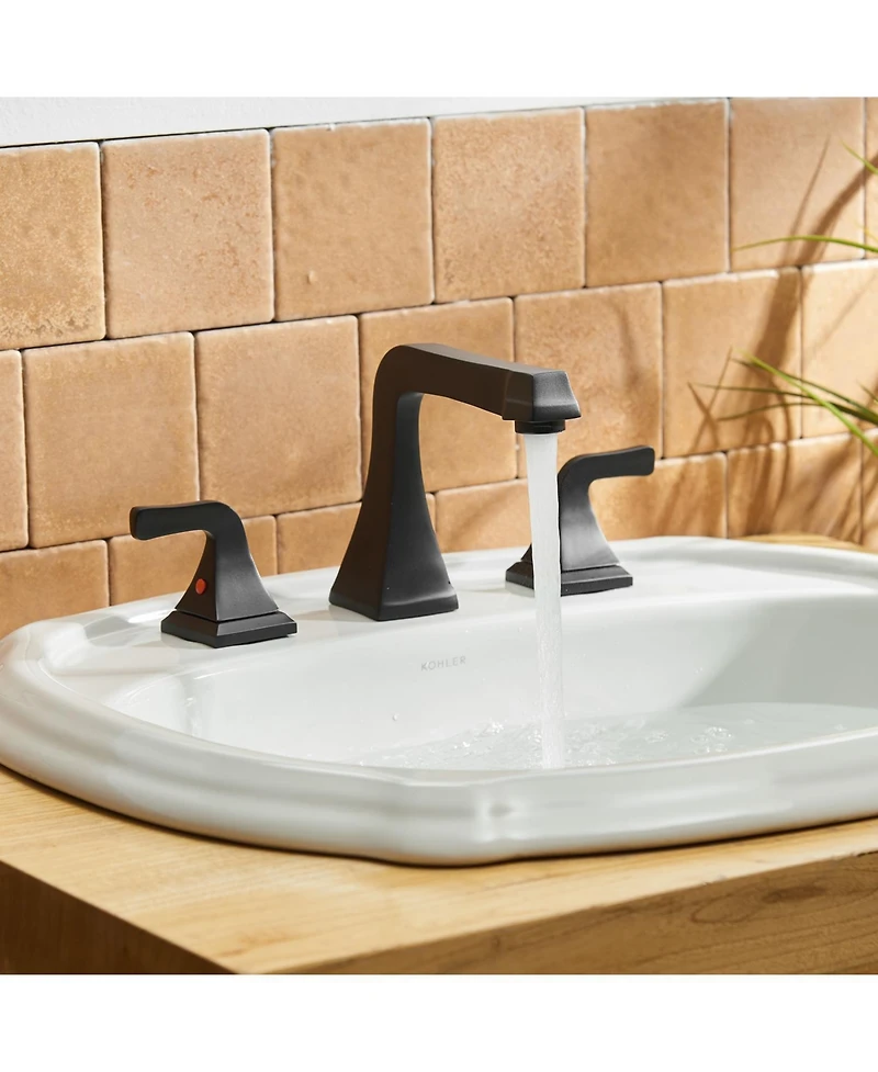 Greenspring 8 in. Widespread Double Handle Bathroom Faucet With Pop-up Drain Assembly