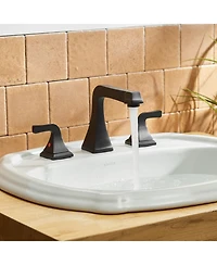 Greenspring 8 in. Widespread Double Handle Bathroom Faucet With Pop-up Drain Assembly