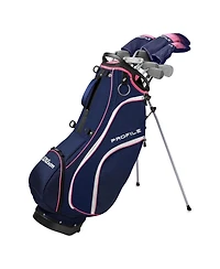 Wilson Profile Stand 11 Piece Womens Right Hand Complete Golf Set - Standard / Ladies / Navy/Rose Gold/Silver